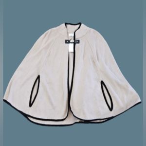 NWT Calvin Klein Almond Color Knit Cape